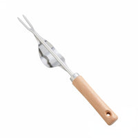 Manual Vegetation Puller Comfortable Grip Stainless Metal Garden Weeder Lever Action Underground Growth Weeder for Vegetable Garden Bed