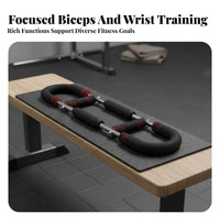 U-Shaped Coil Bar Comfortable Foam Grips Adjustable Power Twist Bar Curved Strength Bar Portable Bicep and Forearm Strengthener