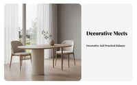 Fluted Oval Pedestal Baked Paint Finish Furniture Hardware Light Luxury Stylish Look Minimalist & Design for Adults, Cafe