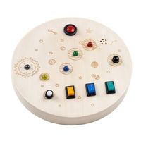 Busy Board with Light Switches Fine-Motor Busy Board with Switches Learning Toy Interactive Educational for Toddlers, Travel
