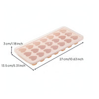 Easy Release Heart Shaped Ice Cube Tray Non-Stick Silicone Heart Mold with Lid Bisphenol A-Free-Unrestricted Silicone Ice Tray with Lid Dishwasher Safe for Home Bar, Parties, Summer Drinks