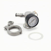 Tri-Clamp Ball Lock Spunding Valve Easy to Clean Spunding Valve with Gauge Closed Beer Transfer Brewing Equipment Compact for Homebrewers