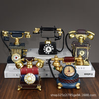 Vintage Telephone Resin Craft Ornament for Home Decor