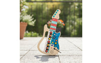 Guitar Busy Board Interactive Wooden Busy Board Compact Switch Toy for Airplane