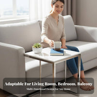 C-Frame Accentuate Table Space-Saving C-Shaped Side Table Easy to Clean Scrape Resistant for Living Room, Small Areas