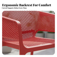 Stackable Perforated Shell Chair Integrated Armrests Armchair Modern Minimalist Design Seating Furniture Hollow-out Design for Homeowners, Office Workers, Readers, Dining Room, Balcony, Bedroom, Reading Nook