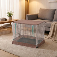 Dog Crate Cover and Cat Cage Cover with Mesh Sides, Breathable Pet Cage Cover for Wire Crates, Indoor Outdoor Protection Dog Cage Cover Mesh