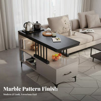 C-Shaped End Table Movable C-Shaped Tray Table Space-Saving Home Furnishing for Apartment Dwellers, Homeowners, Living Room, Bedroom