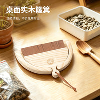 Wooden Desktop Broom and Dustpan Set