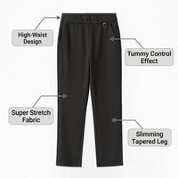 Women Trousers High Waisted with Fleece Lined for Winter Warmth, Tapered Skinny Leg Design for Comfort, Slimming Fit