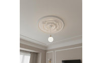 Round Carved Ceiling Medallion PU Material Decorative Chandelier Base Plate
