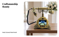 Stylish Video Guest Book Phone | Ornate Decorative Construction, Glossy Metal-Look Finish, Video Message Phone, for Weddings
