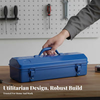 Portable Metal Tool Case Multi-Purpose Portable Metal Toolbox Lockable Latch
