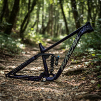 Full Damped Mountain Bike Frame BOOST 12x148mm Trail Cycle Frame with Rear Shock Linkage Disc-Brake Mountain Bike Frameset for Trail Riding, Downhill