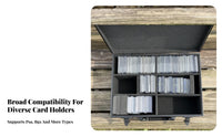 Foam-Lined Graded Card Slab Case Divided Compartments Card Slab Case Aluminum-Alloy Hard-Shell