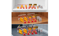 14 Pieces Road Construction Props 1:64 Scale Road Construction Signs Detailed Diorama Accessories for Hobbyists