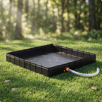 Shower Pan with Drain Hose Foldable Shower Pan Saving Water Collection Basin for  , Rv Journeyers, Camping, Tents