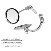 2 Pieces Cafe Racer Mirror Sturdy Aluminum Vehicle Accessory Adjustable Angle