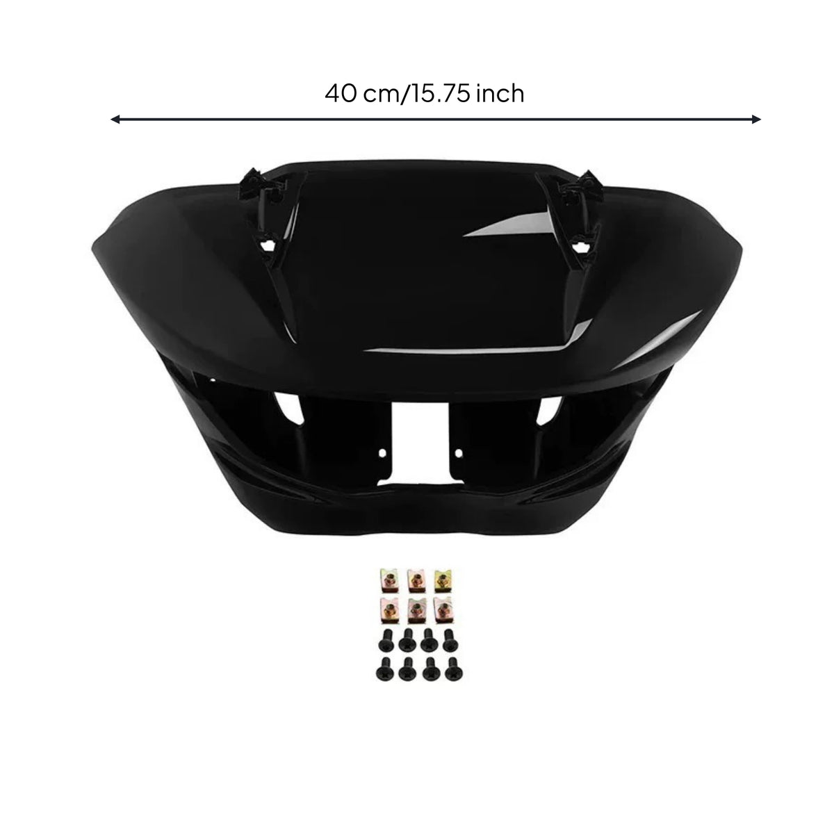 Motorcycle Front Fairing Custom Front Windshield Easy to Install Wind Deflector for Highway Cruising