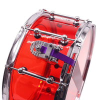 14x6.5 inch Red Acrylic Snare Drum with Customizable Colors and Sizes