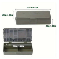 Hard Plastic Measuring Tackle Box Smoky Lid Slim-Profile Tackle Box Easy to Clean Divided Storage Container Transparent Design