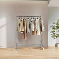 Garment Rack with Wheels Floor-Standing Rolling Garment Rack Heavy-Duty for Merchandisers, Home Organization