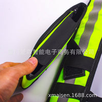 跨境 X型可悬挂工具袋减轻负重的荧光绿反光条背带Tool suspender