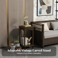 Tiered Wooden plant display rack Freestanding Planter Holder Space-Saving for Balcony