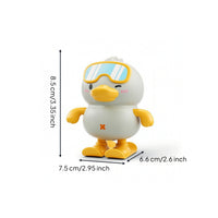 Wind-up Duck Toy with Goggles Cartoon Duck Toy Animated Sturdy for Children