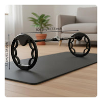 High-Frequency Vibration Multifunctional Calorie-Burning Reducing Roller Quiet Bearings Weighted Swing Stick Built-in Timer Vibrating Fitness Bar for Home, Gym