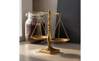 Metal Balance Statue Antique Charm Desktop Sculpture for Office