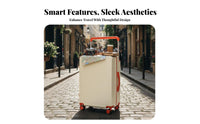 Multi-Function Hardside Luggage Two-Tone Design Suitcase Wide Trolley Handle