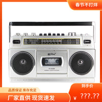 跨境蓝牙多波段收录机收音FM老人多功能磁带机双喇叭台式录音机