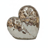 Heart Ornament with Faceted Surface Romantic Centerpiece Stylish for Shelves