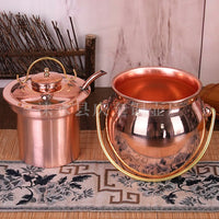Qingkui Copper Kettle Wine Warmer, 250g/500g, Natural Brass or Copper
