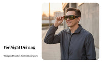 Driving Glasses Wind-Resistant Glare-Reducing Curved Glasses Protection Fit-over Sunglasses for Men, Cyclists, Biking, Traveling, Fishing
