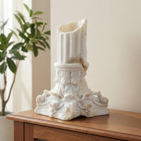 Column Vase Embossed Pedestal Vase Architectural for Living Room, Showroom