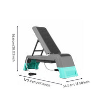 Foldable Workout Bench Textured Adjustable Workout Bench Reinforced Base Fitness Equipment for Home Gym, Supported Body-Position Training
