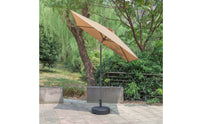 Rectangular Umbrella with Base Tilt-Adjustable Patio Umbrella with Base Sunsun-Blocking Freestanding Shade Canopy for Balcony, Garden