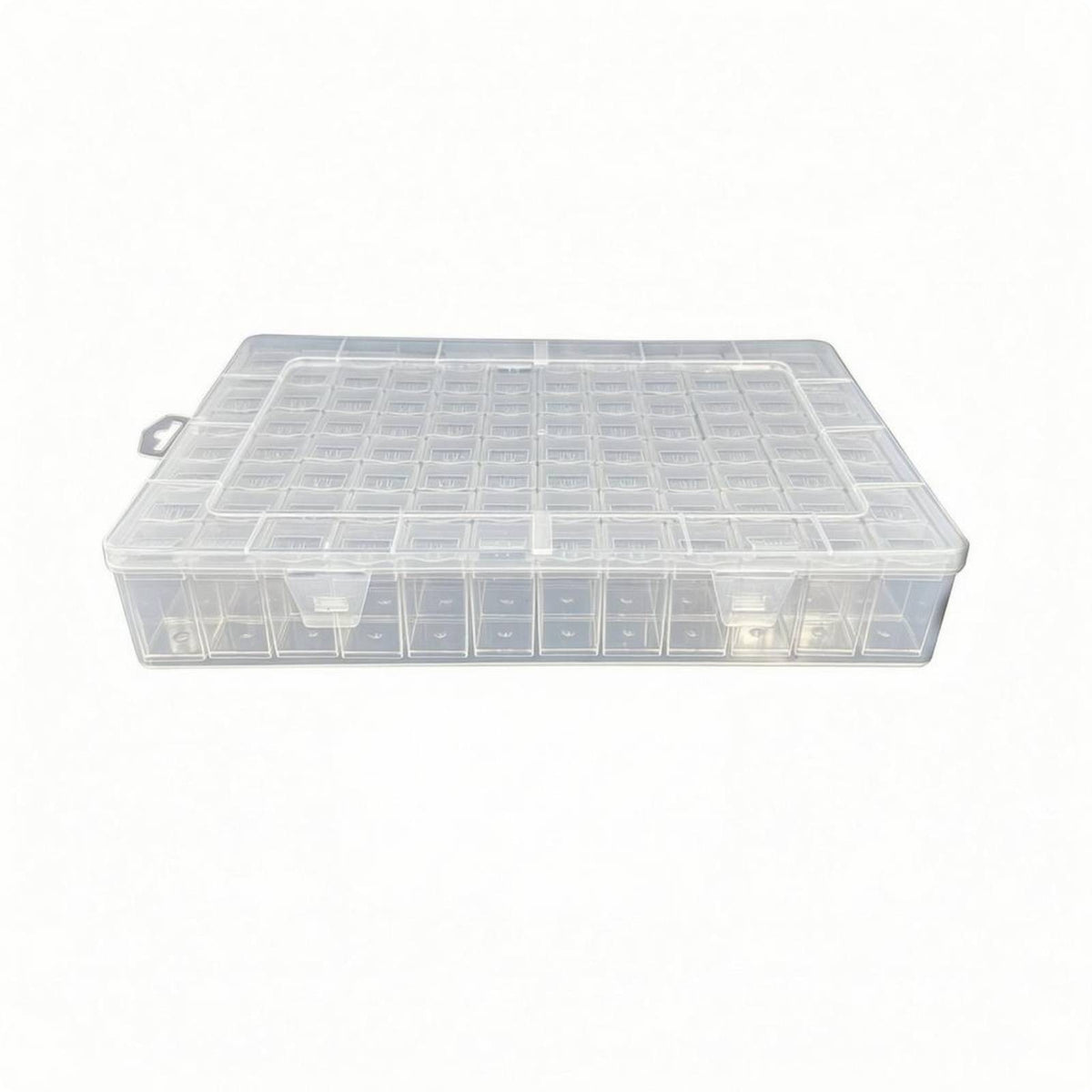 Plastic Organizer Box 96 Compartments Latch Storage Case Rectangular