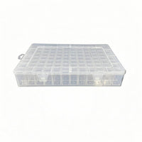 Plastic Organizer Box 96 Compartments Latch Storage Case Rectangular