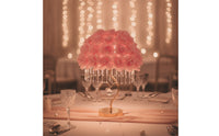 Rose Lamp Romantic Floral Table Lamp Gold-Tone Soft Glow for Girls, Bedroom, Nightstand