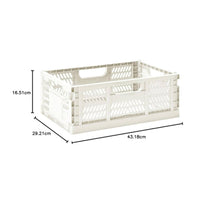 Foldable Basket with Handles Portable Plastic Basket with Handles Stackable