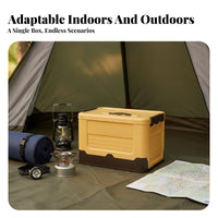 Wheeled Folding Box with Side Doors Transparent panels Storage Container