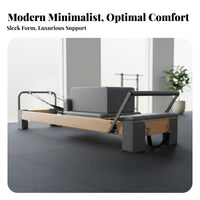 Pilates Reformer Bed Studio Grade Wooden Pilates Reformer Fully Adjustable Core Training Bed for Fitness Enthusiasts, Beginners, Recovery Center