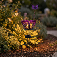 Outdoor Butterfly Garden Stakes with Solar Lights Decorative Butterfly Stake Lights Patterned Garden Stake Light Sturdy for Lawn