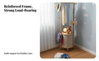 Rolling Coat Rack with Hamper Mobile Design Rolling Clothes Rack with Shelf