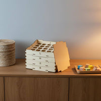 Toy Storage Box Flat Top Cover Wooden Toy Box Natural Wood Finish