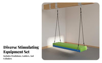 Heavy Duty Indoor Sensory Swing Frame Stable Design Rectangular Therapeutic Swing Stand Easy Assembly Multi-Functional Training Rack for Children with Autism, Therapists, Teachers, Kindergarten, Early Education Center, Playroom