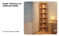 Revolving Tower Shelf 360-Degree Rotation rotating Book Tower Floor-Standing